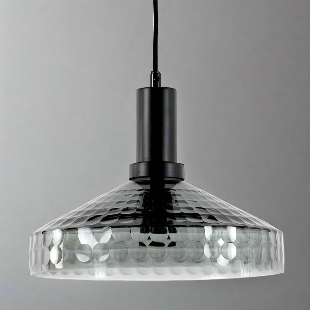 Grey and Black Glass Hanging Lamp* - 2962927 - Uneeka